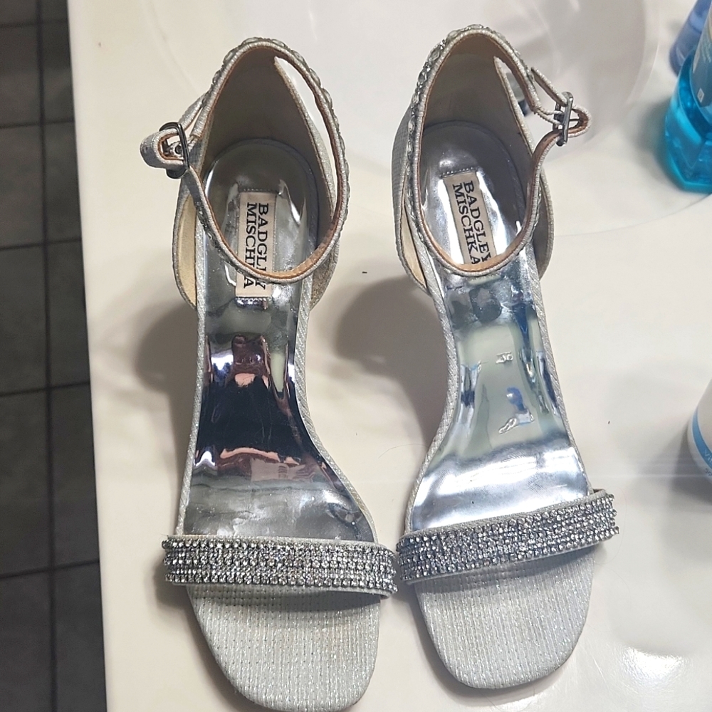 Badgley Mischka rhinestone heels